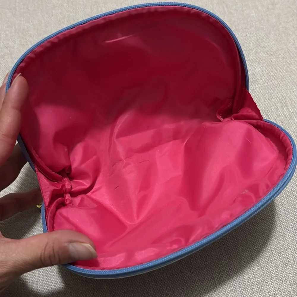 Unused Lilly Pulitzer Zip Around Makeup Bag-Estee Lauder Collab-Blue/White/Green - Picture 8 of 10